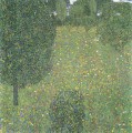 Paisaje jardín pradera en flor bosque de bosques de Gustav Klimt
